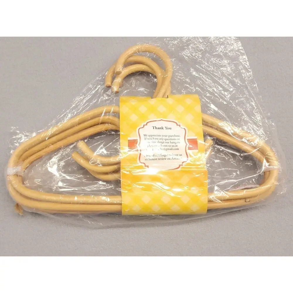 Orangepals Rattan Baby Hangers Set of 4 Nursery Closet Wooden Kids New Boho